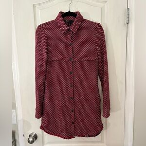 Maje Black/Red/White Shacket